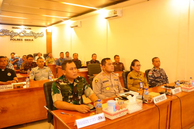 Kapolres Sikka Ikuti Rapat Lintas Sektoral Operasi Semana Santa 2025 Secara Virtual Bersama Instansi Terkait