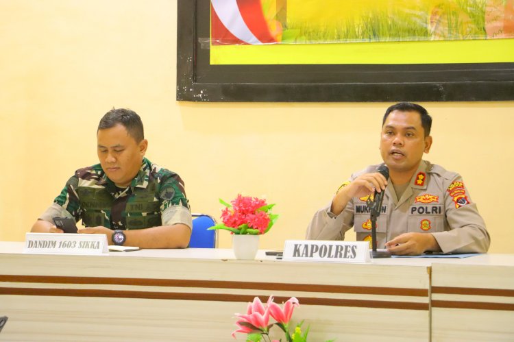 Polres Sikka Gelar Rapat Lintas Sektoral Jelang Operasi Semana Santa 2025