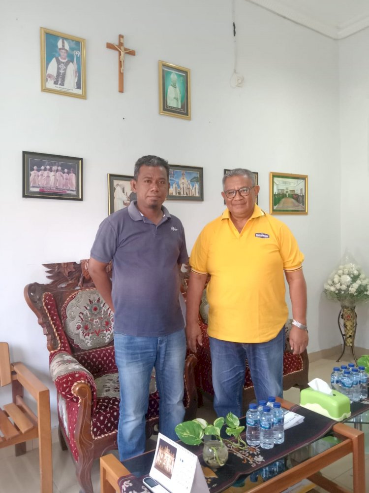 Pastikan Ibadah Paskah Aman, Polsek Alok koordinasi dengan Uskup Maumere