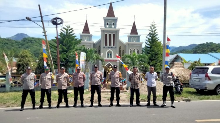 “Ribuan Umat Hadiri Ziarah Yubileum, Polsek Paga Pastikan Ibadah Berjalan Aman dan Khidmat”