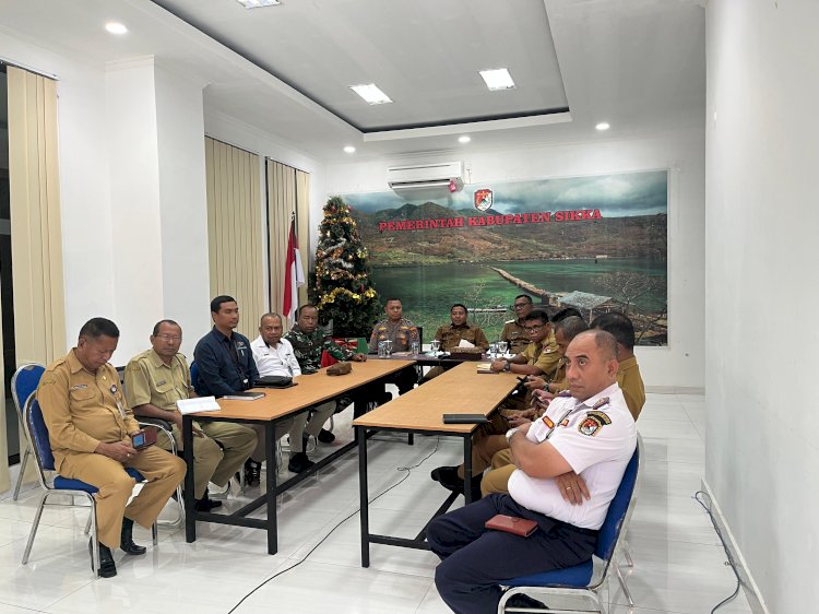 Wakapolres Sikka Ikuti Rapat Koordinasi Pengendalian Inflasi dan Sosialisasi Sekolah Unggulan Garuda Bersama Forkopimda