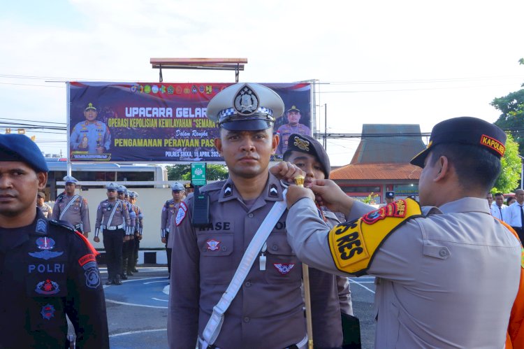Polres Sikka Gelar Apel Pasukan Operasi Semana Santa Turangga 2025, Tegaskan Komitmen Pengamanan Perayaan Paskah