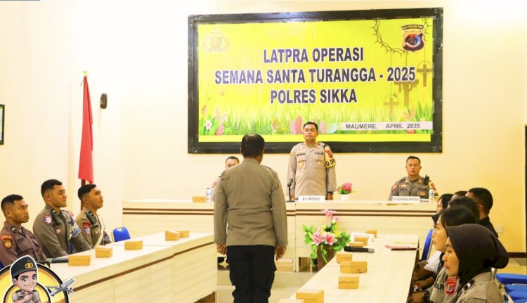Kapolres Sikka Tekankan Sinergi dan Kesiapsiagaan dalam Latihan Pra Operasi Semana Santa