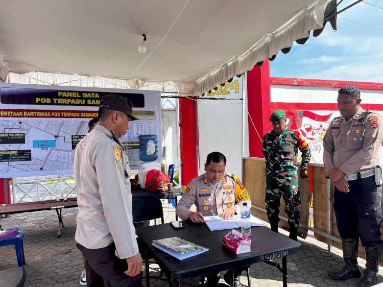 Kapolres Sikka Tinjau Langsung Pos Pengamanan Paskah, Pastikan Pelayanan Prima untuk Masyarakat