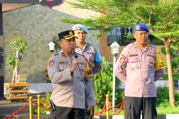 Apel Pagi Personel Polres Sikka, Wakapolres Tekankan Kesiapan Pengamanan Kunjungan Wapres RI