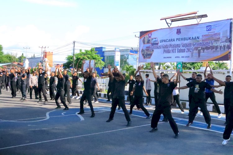 Satbinmas Polres Sikka Gelar Pelatihan Dasar Satpam, Tekankan Profesionalisme dan Tanggung Jawab