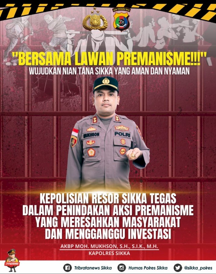 Kapolres Sikka Serukan Perang terhadap Premanisme: “Bersama Wujudkan Nian Tana Sikka yang Aman dan Nyaman”