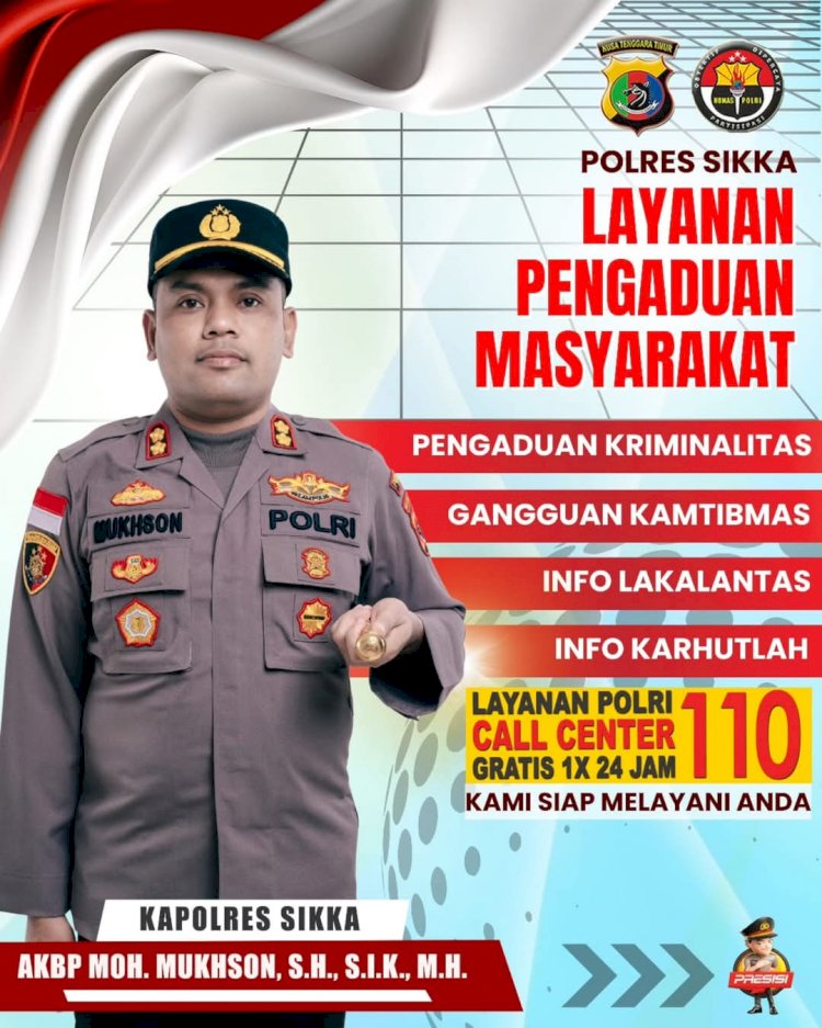 Polres Sikka Gencar Sosialisasikan Layanan Call Center 110