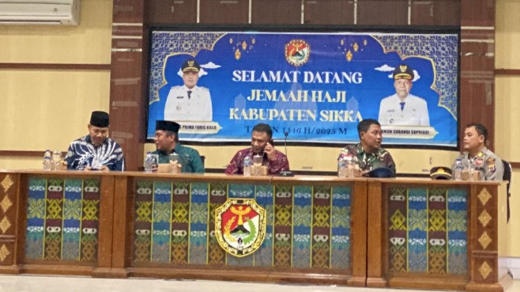 Kabag SDM Polres Sikka Hadiri Penyambutan Jemaah Haji, Wujud Sinergi Polri dan Pemda