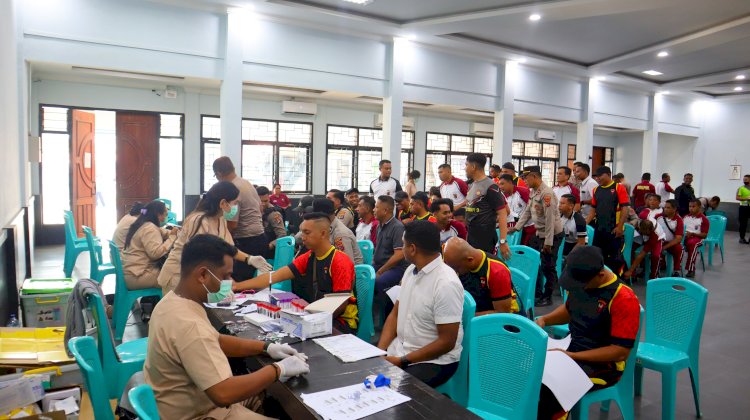 135 Personel Polres Sikka Jalani Pemeriksaan Kesehatan Berkala (Rikesla) Tahap I Tahun 2025