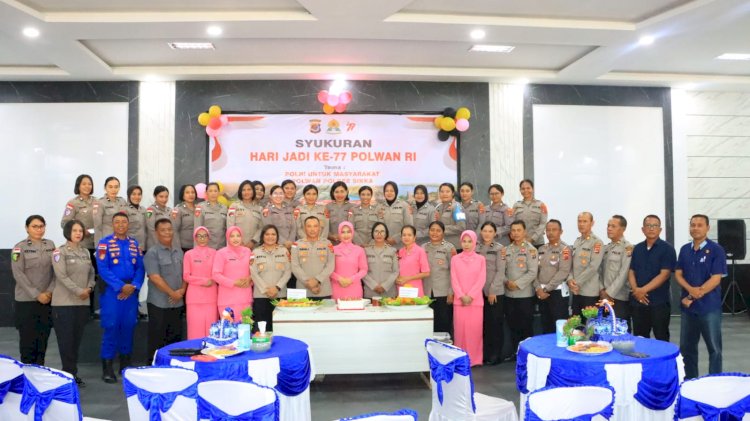 “Soliditas dan Profesionalisme Jadi Pesan Utama HUT ke-77 Polwan RI di Polres Sikka”