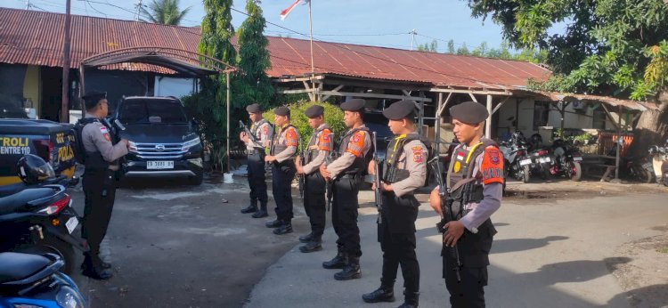 Polres Sikka Polda NTT Kerahkan 25 Personel untuk Amankan Objek Vital Nasional dan Objek Tertentu di Maumere