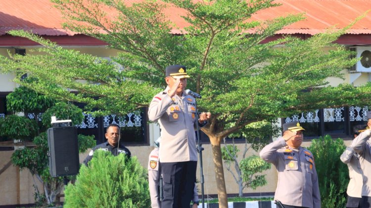 Kapolres Sikka Tekankan Peningkatan Patroli dan Antisipasi Agenda Nasional dan Lokal dalam Apel Pagi