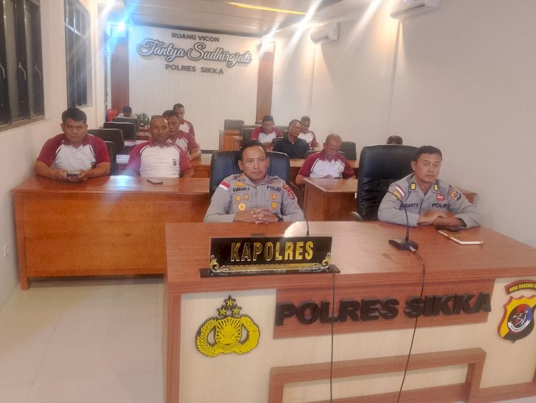 “Transparan dan Akuntabel, Polres Sikka Ikuti Zoom Penutupan BPK RI Bersama Wakapolda NTT”