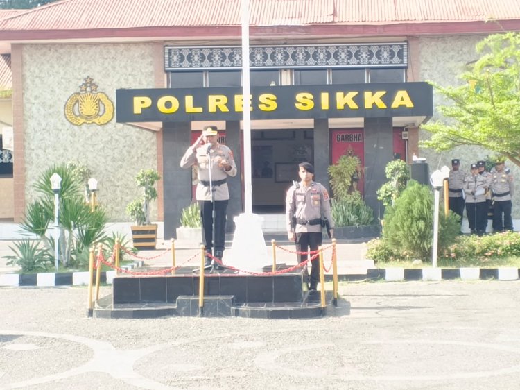 Sertijab dan Kenaikan Pangkat Warnai Momen Regenerasi di Polres Sikka Polda NTT
