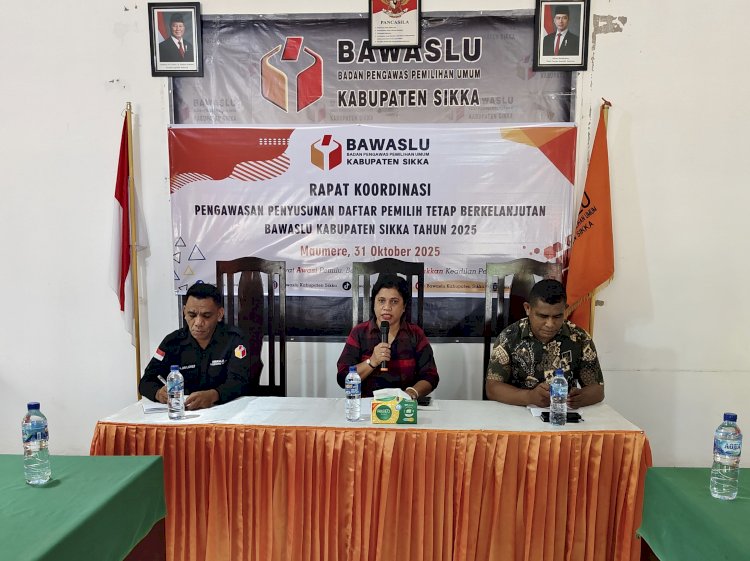 Polres Sikka Polda NTT Hadiri Rapat Koordinasi Pengawasan Penyusunan Daftar Pemilih Tetap Berkelanjutan Tahun 2025