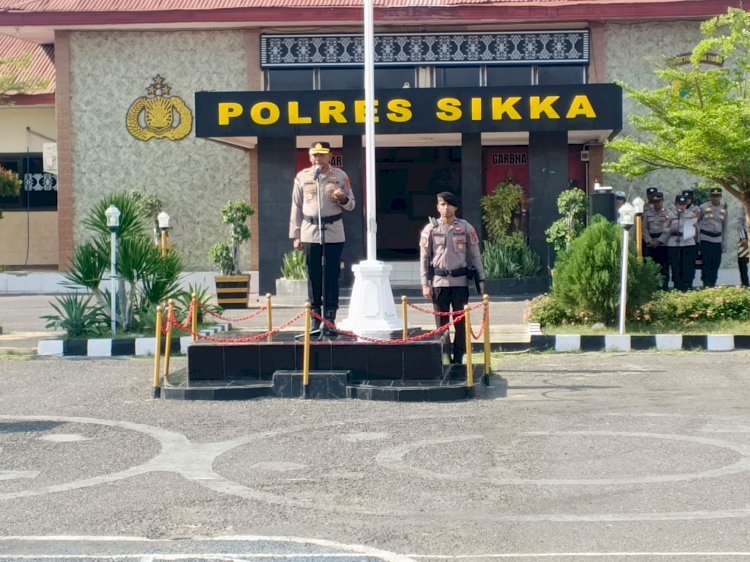 Polres Sikka Polda NTT Siagakan Personel Amankan Aksi Damai PMKRI Maumere