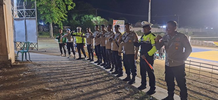 Pengamanan Ketat Polres Sikka Polda NTT, Turnamen Voli Bupati Cup I 2025 Berjalan Kondusif