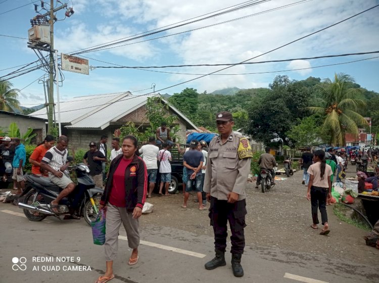 Polsek Paga Polres Sikka Jaga Ketat Pasar Lekebai, Judi dan Premanisme Tak Diberi Ruang