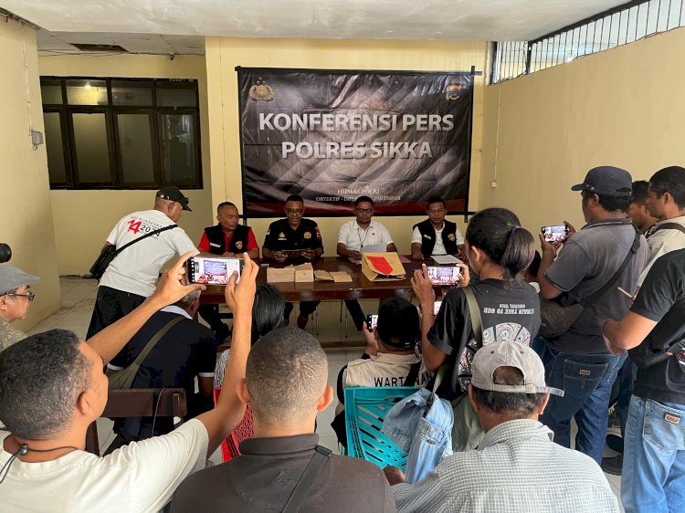 Kasus Pencurian dan TPPO Diungkap, Kasat Reskrim Polres Sikka Polda NTT Beberkan Fakta di Hadapan Wartawan