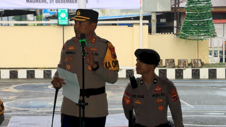 Polres Sikka Polda NTT Gelar Apel Akbar, TNI–Polri Siaga Penuh Amankan Tutup Tahun 2025 dan Malam Tahun Baru 2026