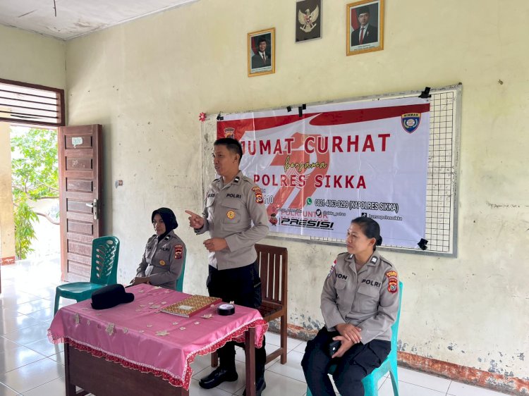 Jum’at Curhat di Lingkungan Sekolah, Polres Sikka Polda NTT Bangun Dialog Kamtibmas Bersama Pelajar