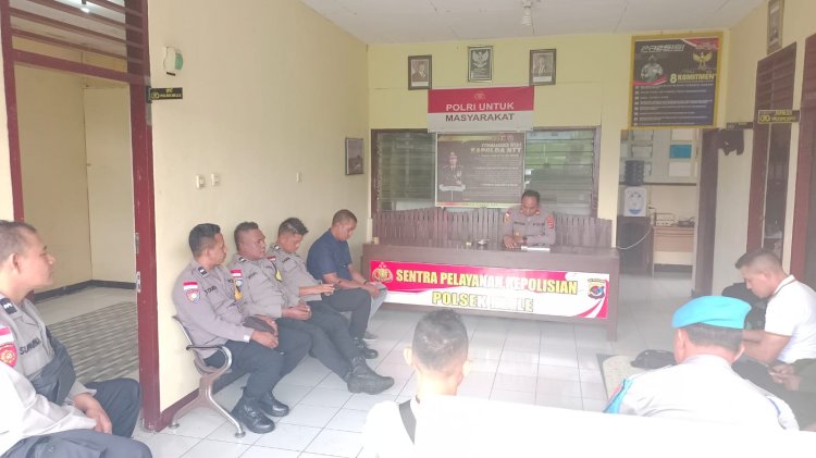 “Jarimu Harimaumu”, Kapolsek Nelle Tekankan Etika Medsos dan Disiplin Personel Dalam Anev Mingguan