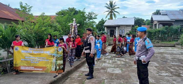 Perjalanan Iman Nusra Youth Day: Kirab Salib Suci Menyusuri Kota, Pengamanan Ketat Polres Sikka Polda NTT