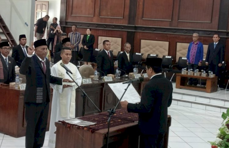 Paripurna Istimewa DPRD Sikka Berlangsung Aman di Bawah Pengamanan Terpadu Polsek Alok Polres Sikka