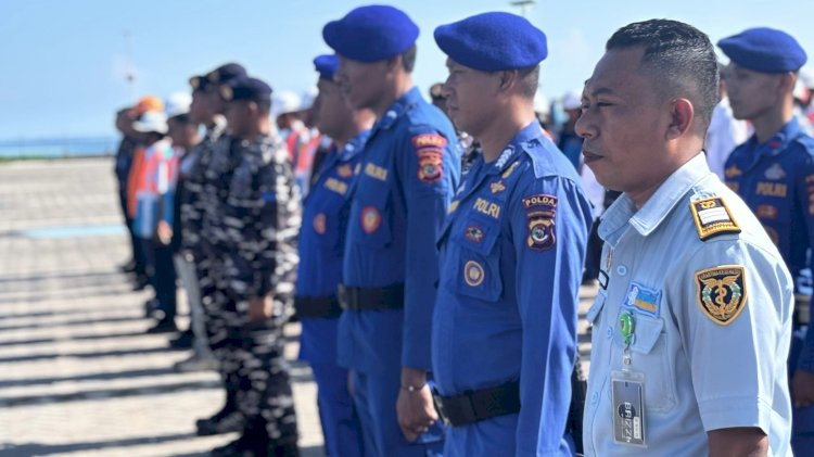Satukan Kekuatan Pengamanan Mudik, Apel Gabungan Angkutan Lebaran Digelar di Pelabuhan Maumere