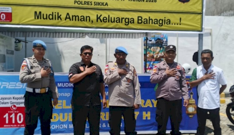 Operasi Ketupat Turangga 2026, Propam Polres Sikka Pastikan Personel Siaga di Pos Pengamanan