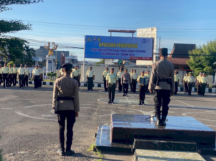 “Polres Sikka Tutup Pelatihan Satpam Gada Pratama Gelombang VII, 153 Lulusan Ditegaskan Siap Jadi Garda Pengamanan Profesional”