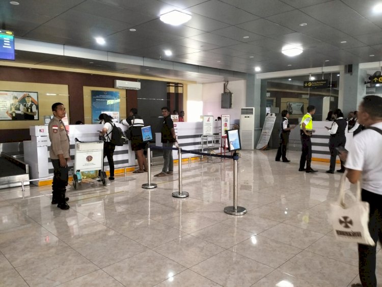“Sejumlah Penerbangan Batal, Pengamanan Bandara Frans Seda Tetap Berjalan Maksimal”