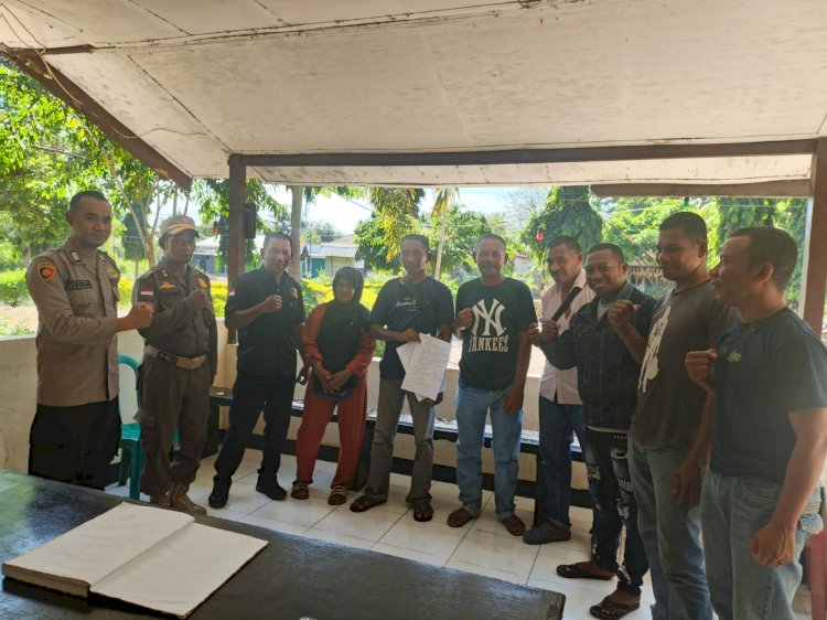 Diduga Dipicu Penertiban Lapak Ikan di Bahu Jalan, Perselisihan Pengrusakan Boks Ikan di Waipare Berakhir Damai