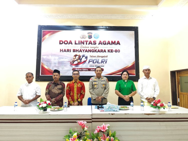 Merawat Toleransi, Menguatkan Pengabdian: Polres Sikka Satukan Doa Lintas Agama di Hari Bhayangkara ke-80