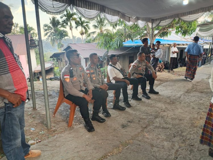 Dari Hotel Capa hingga Wegok, Polsek Kewapante Polres Sikka Kawal Perjalanan Vikjen RD. Herman Yoseph Babey