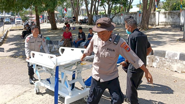 Gempa Guncang Sikka, Polres Sikka Bergerak Cepat: Pasien Dievakuasi, Posko Darurat Didirikan