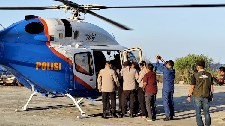 Polres Sikka Terus Bergerak Pascagempa: Logistik Mengalir, Korban Palue Dievakuasi dengan Helikopter Polri