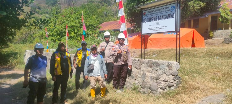 Polres Sikka Kawal Rencana Rehabilitasi Jalan Palue, Pastikan Survei Teknis Berjalan Aman dan Kondusif