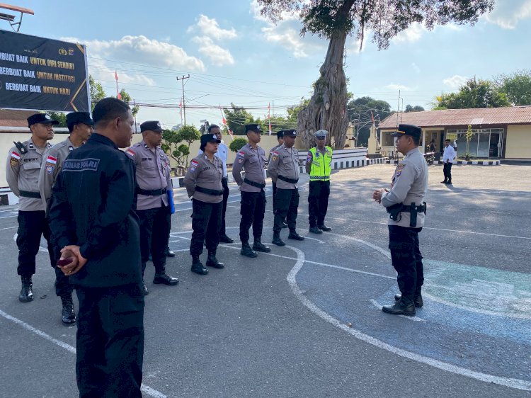 Apel Serentak di Semua Titik Posko, Polres Sikka Pastikan Personel Siap Siaga dan Siap Bergerak”