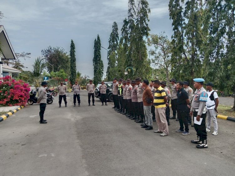 Polres Sikka Perkuat Pengamanan Distribusi Bantuan Gempa Flores, Personel Tetap Siaga di Posko Strategis