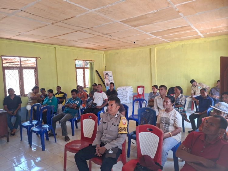 Hadir di Tengah Aspirasi Warga, Pospam Tana Wawo Polsek Paga Kawal Musrenbang Desa Renggarasi