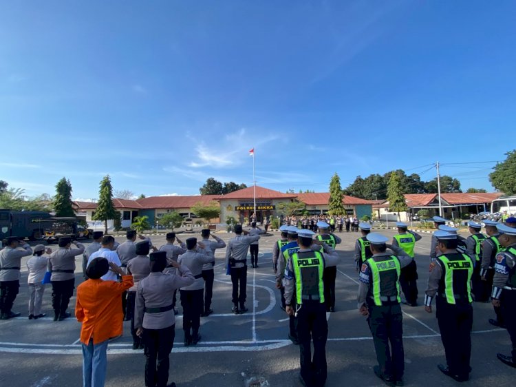 Humas Polres Sikka Perkuat Publikasi Institusi, Peliputan Apel Jam Pimpinan Jadi Momentum Keterbukaan Informasi