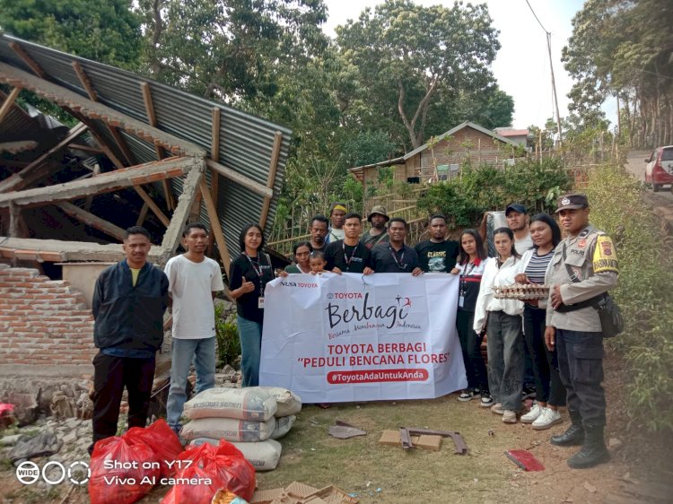 Saat Warga Berjuang Bangkit dari Gempa, Polsek Nta Polres Sikka dan Dunia Usaha Hadir Membawa Harapan