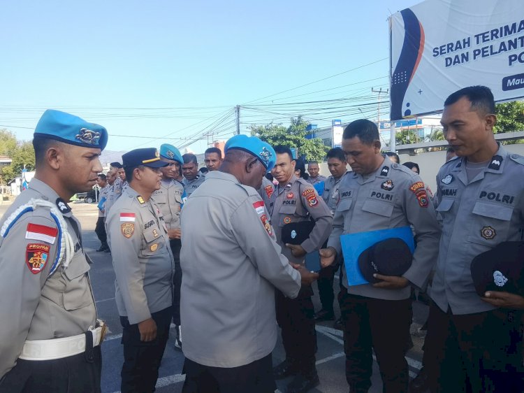 Polres Sikka Tingkatkan Disiplin Personel, Propam Laksanakan Gaktiblin Usai Apel Pagi