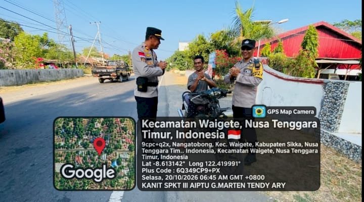 Gatur Pagi Menyasar Sejumlah Titik, Polres Sikka Hadir untuk Lalu Lintas yang Aman dan Tertib