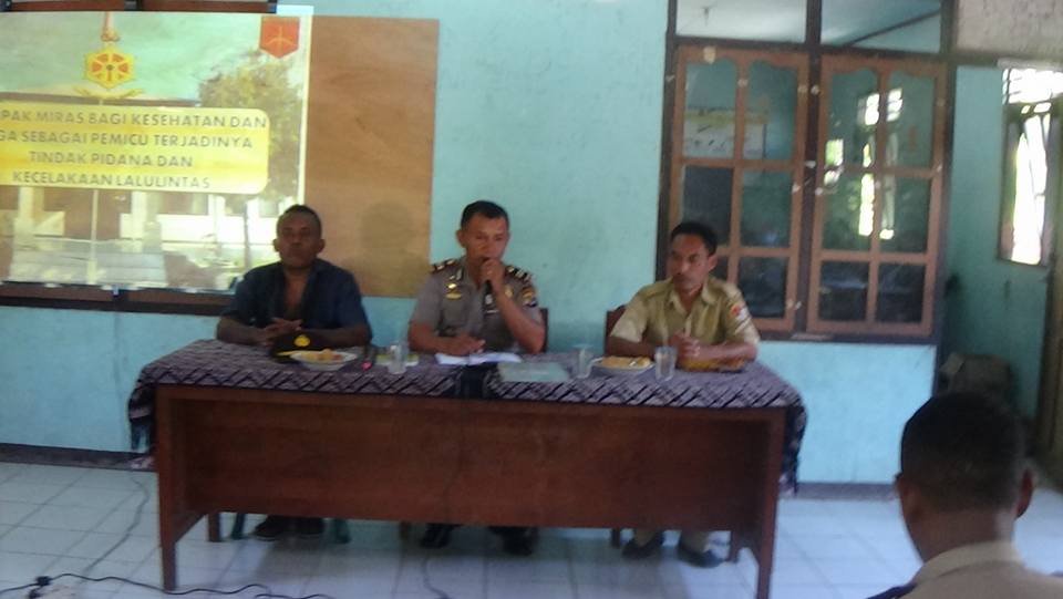 Kapolsek Lela Sosialisasi Tentang Kamtibmas di Desa Kolidetung