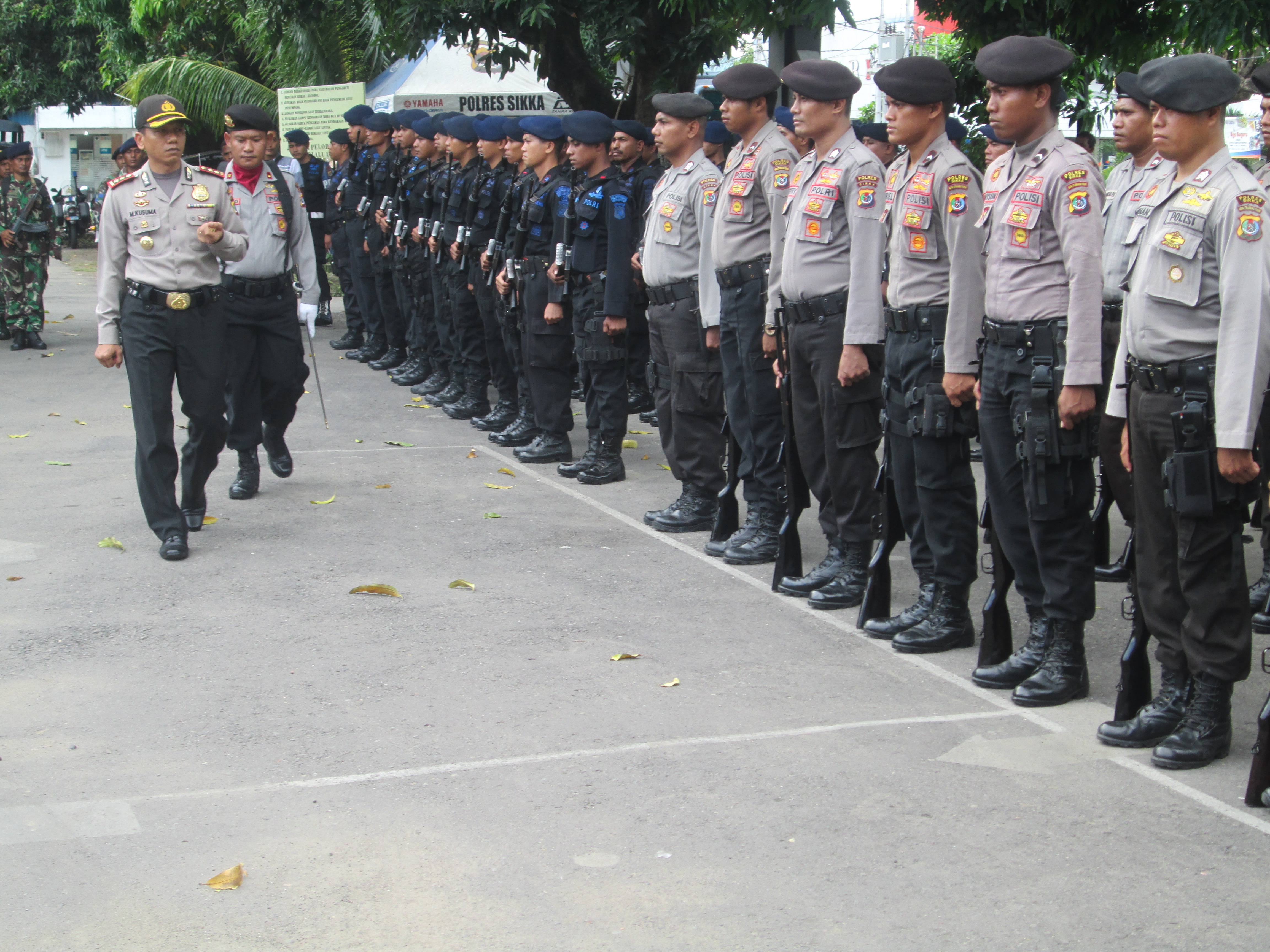 APEL GELAR PASUKAN DALAM RANGKA PENGAMANAN PILKADES SERENTAK DI SIKKA