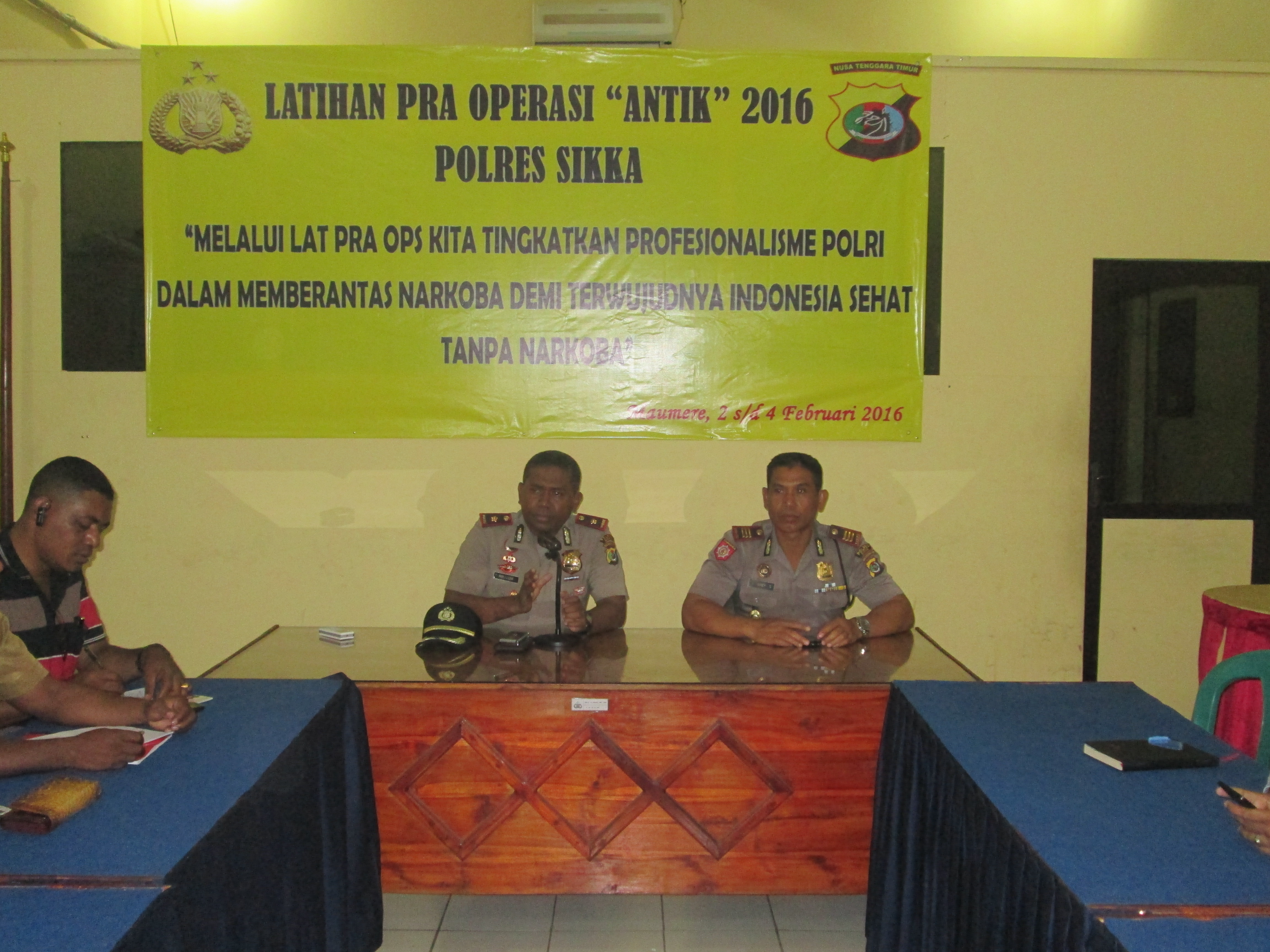 POLRES SIKKA GELAR LAT PRA 'OPERASI ANTIK' 2016