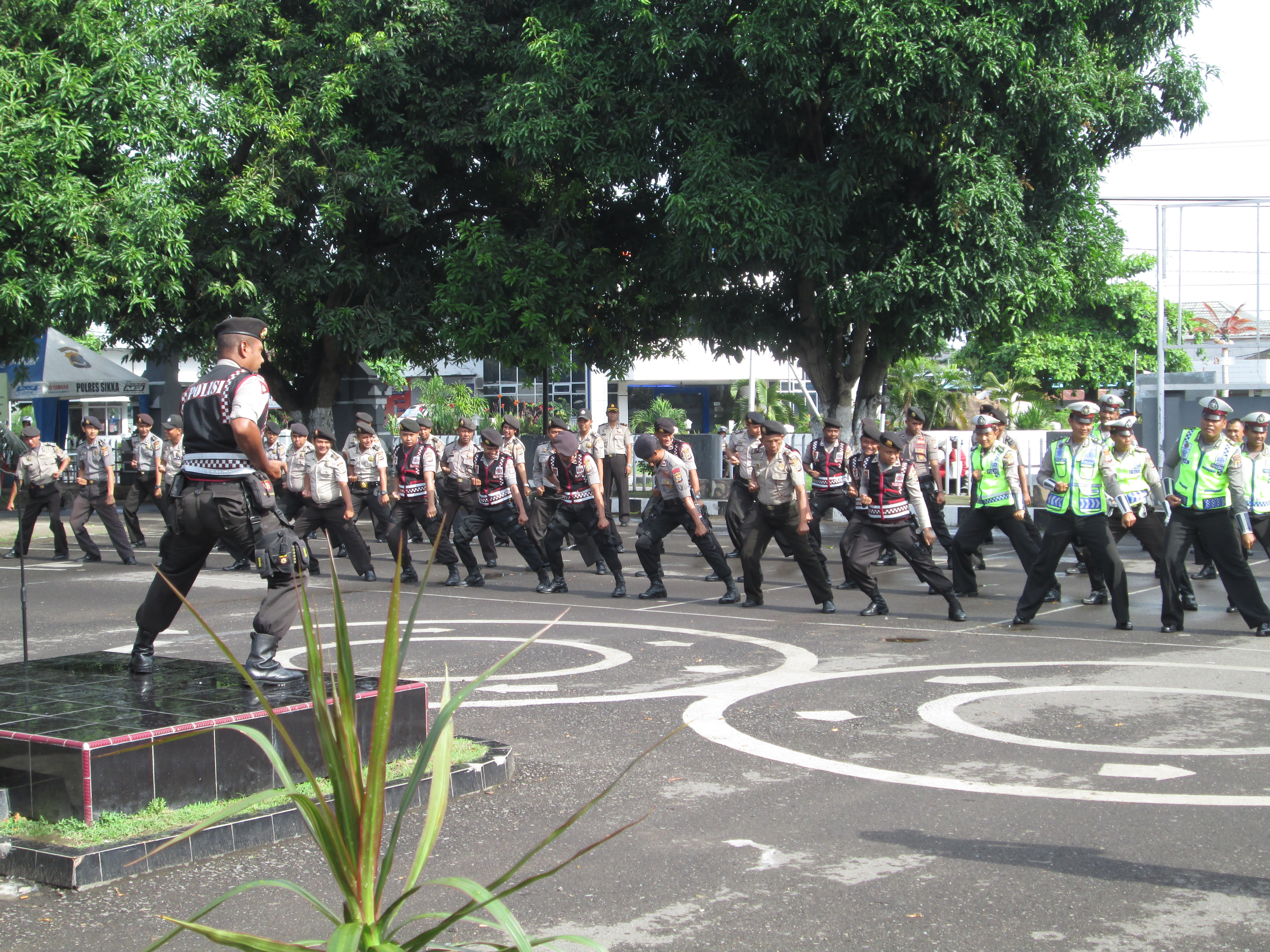 USAI APEL PAGI, ANGGOTA POLRES SIKKA LATIHAN BELA DIRI